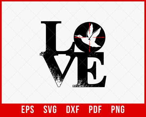 Love in with Duck Hunting Waterfowl Hunter SVG Cutting File Instant Download
