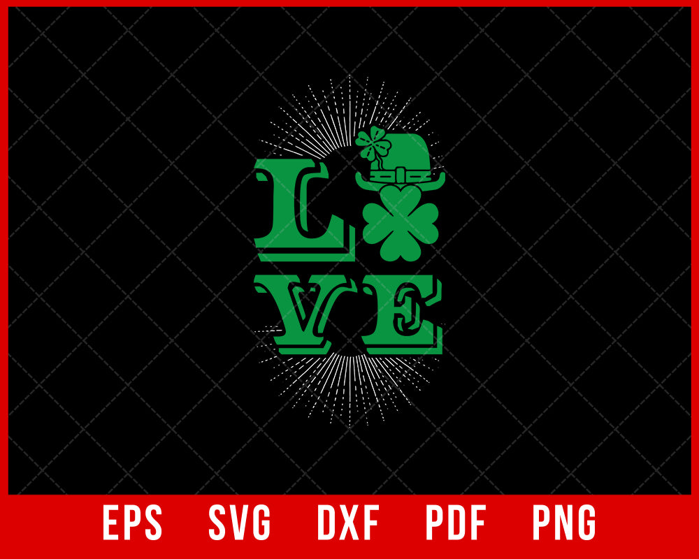 Love st patrick T-Shirt Cats SVG Cutting File Digital Download    