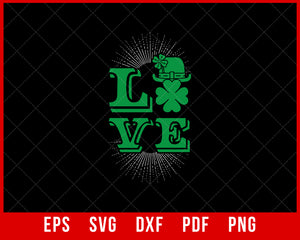 Love st patrick T-Shirt Cats SVG Cutting File Digital Download    