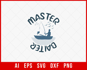 Master Baiter Funny Fishing T-shirt Design Digital Download File