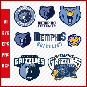 NBA Memphis Grizzlies Svg Cut Files Basketball Clipart Bundle