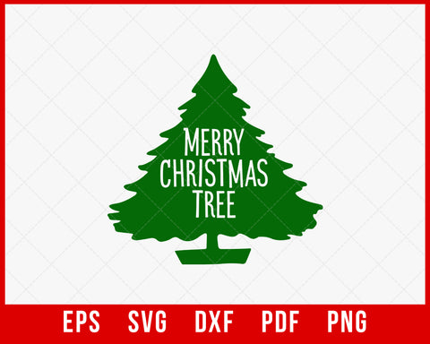 Merry Christmas Tree Xmas Family Gifts SVG Cutting File Digital Download