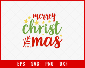 Merry Christ Mas Funny Xmas Grinch Elf SVG Cut File for Cricut and Silhouette