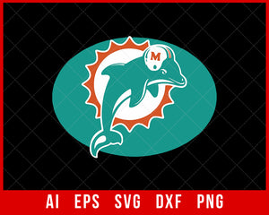 Miami Dolphins SVG • NFL Miami Football Team T-shirt Design SVG