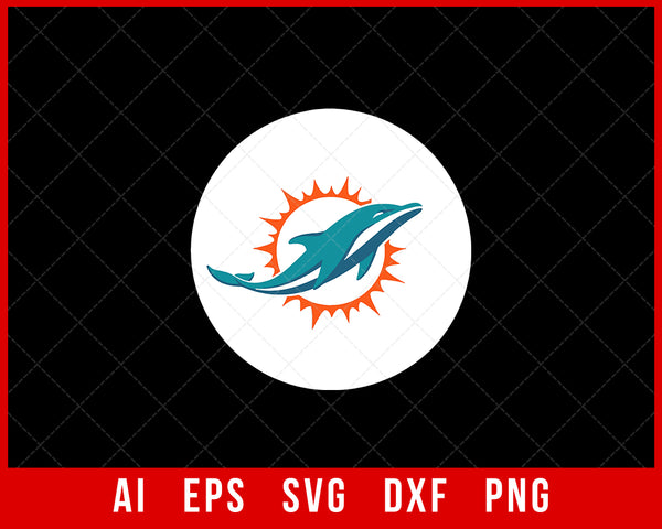 Miami Dolphins NFL Christmas Logo SVG Download File