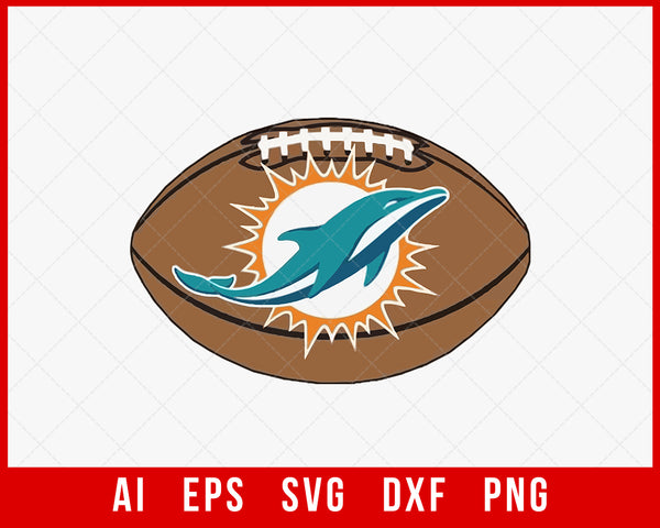 Miami Dolphins Clipart Logo SVG Cut File