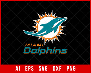 Miami Dolphins SVG File – Vector Design in, Svg, Eps, Dxf, and Jpeg Format  for Cricut and Silhouette, Digital download – SVG Shop