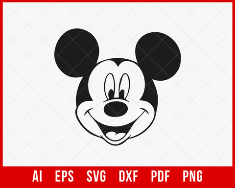 Mickey Mouse Head Silhouette SVG Cut File for Cricut Silhouette Digital Download