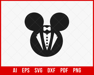 Mickey Mouse with Joker Outline SVG Cut File for Cricut Silhouette Digital Download