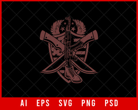 Military Proud Editable T-shirt Design Digital Download File