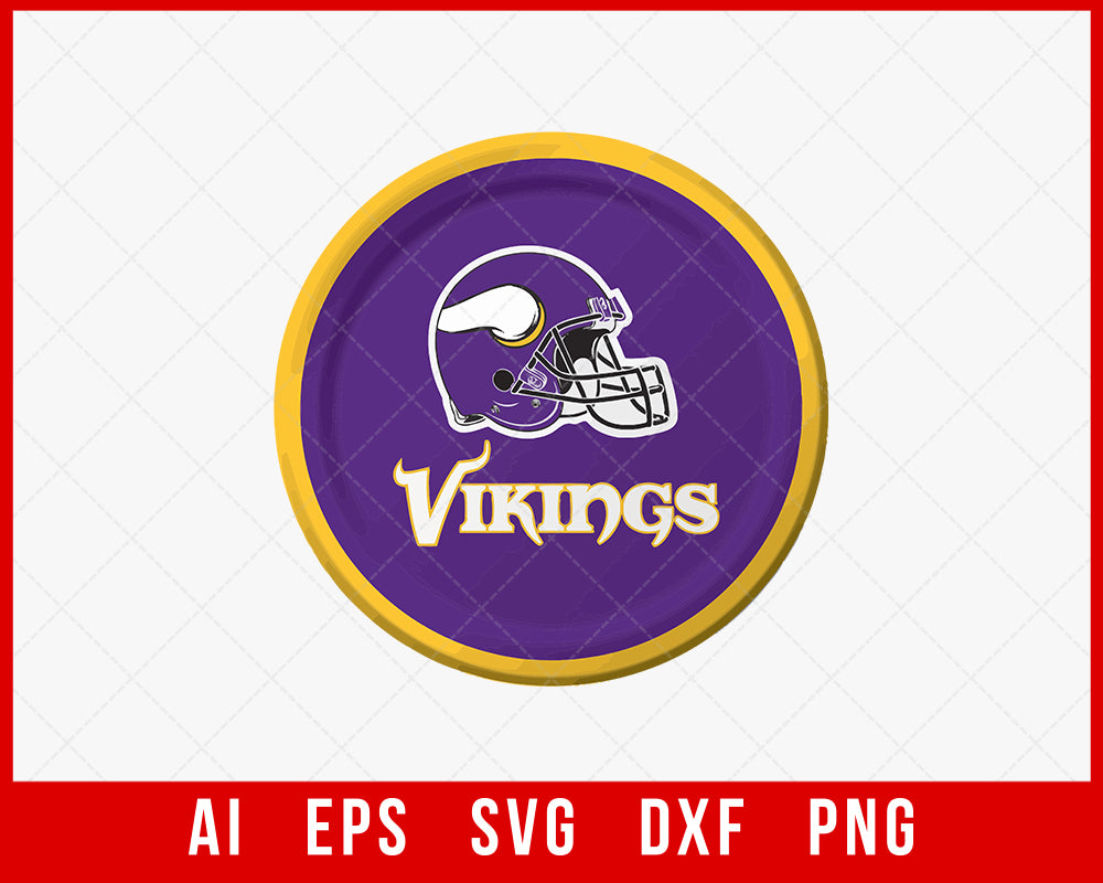 Minnesota Vikings Helmet SVG Clipart Split Cameo NFL SVG Cut File for Cricut Digital Download