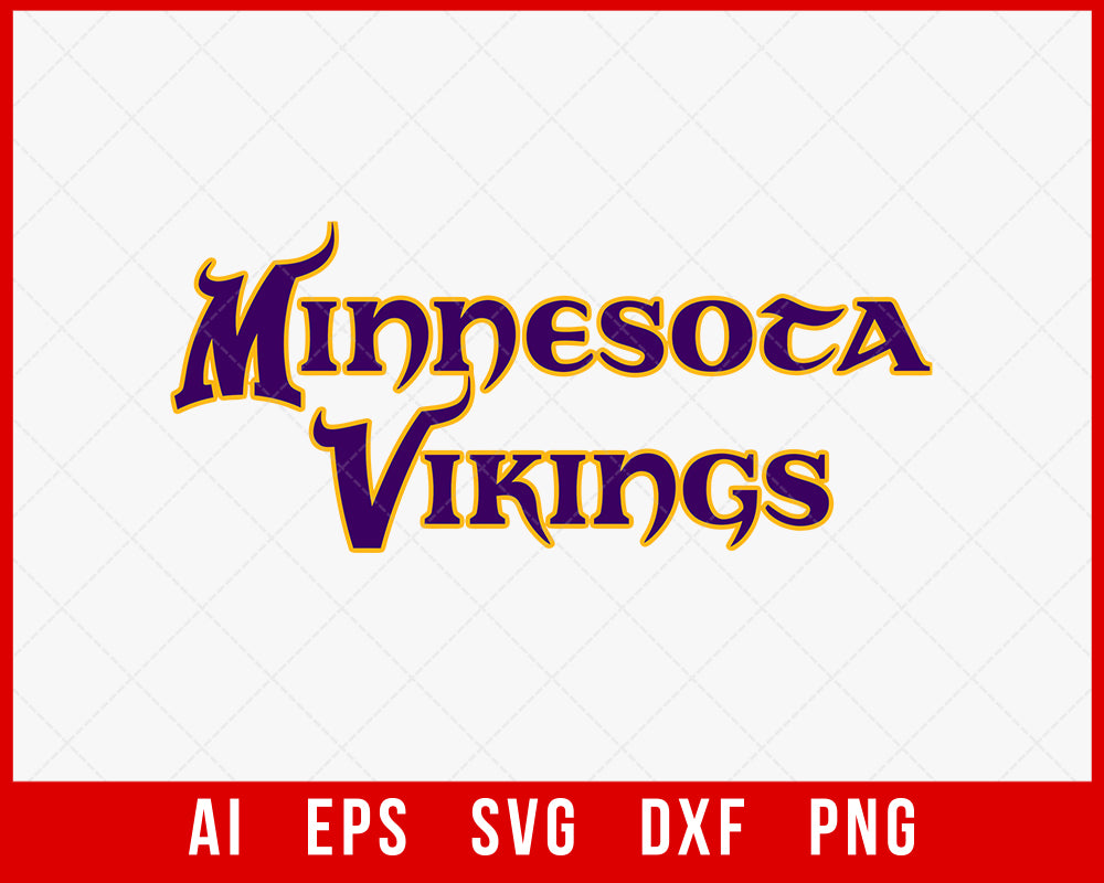 Minnesota Vikings Logo Silhouette Cameo NFL SVG Cut File for Cricut Digital Download