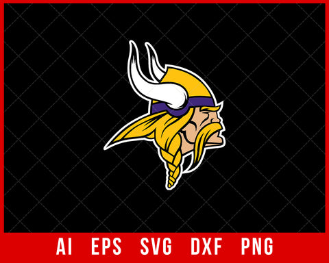 Minnesota Vikings Clipart NFL SVG T-shirt Design SVG Cut File for Cricut Digital Download