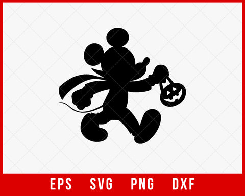 Disney Mickey Mouse Halloween Trick or Treat SVG Cut File for Cricut Silhouette Digital Download