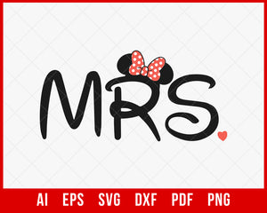 Mrs Minnie Mouse SVG Cut File for Cricut Silhouette Digital Download