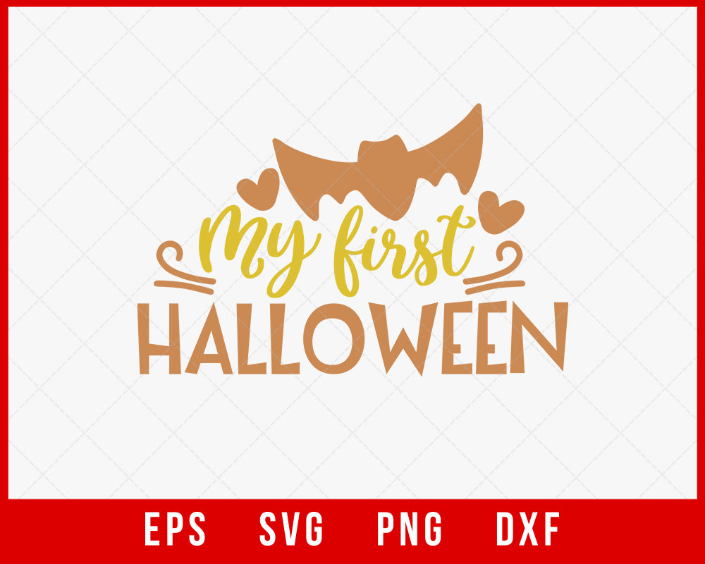 My First Halloween Witches Funny SVG Cutting File Digital Download