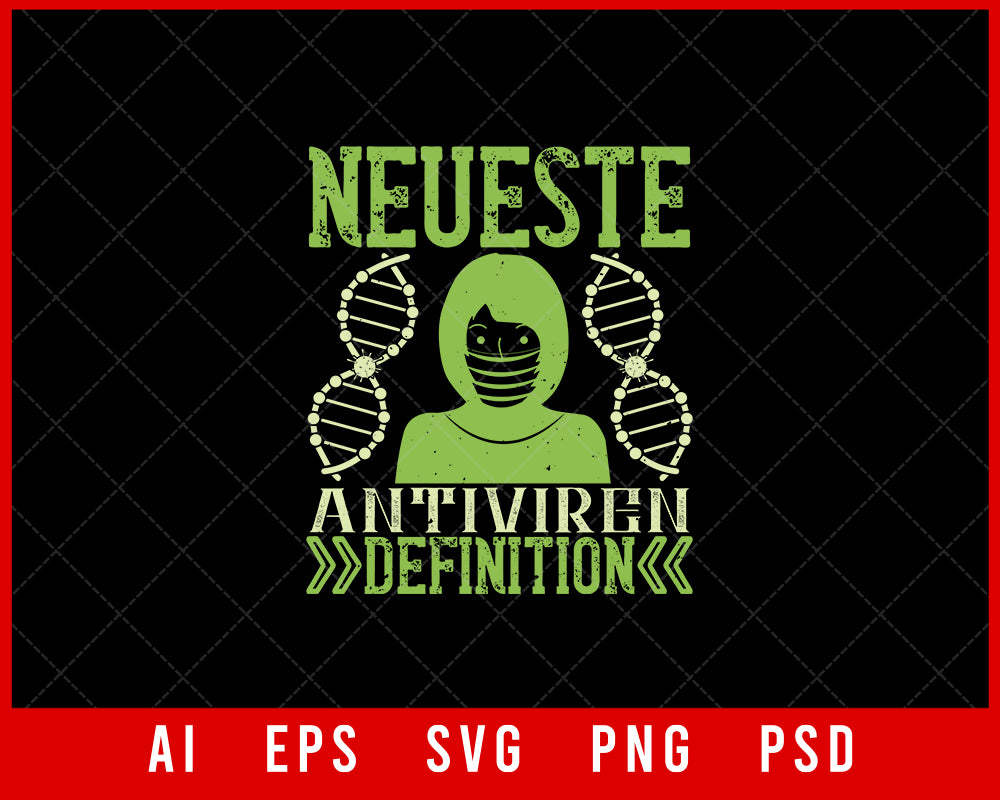 Neueste Antiviren Definition Coronavirus Editable T-shirt Design Digital Download File 