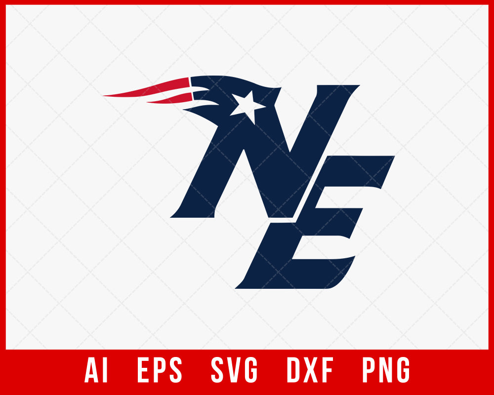 New England Patriots Logo Clipart Silhouette File NFL SVG Cut File for Cricut Digital Download