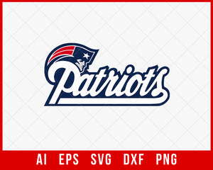 New England Patriots Split Cameo NFL SVG Cut File for Cricut Digital Download