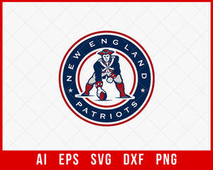 New England Patriots Silhouette File NFL SVG Cut File for Cricut Digital Download