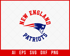 New England Patriots Shirt Design Silhouette NFL SVG Cut File for Cricut Digital Download