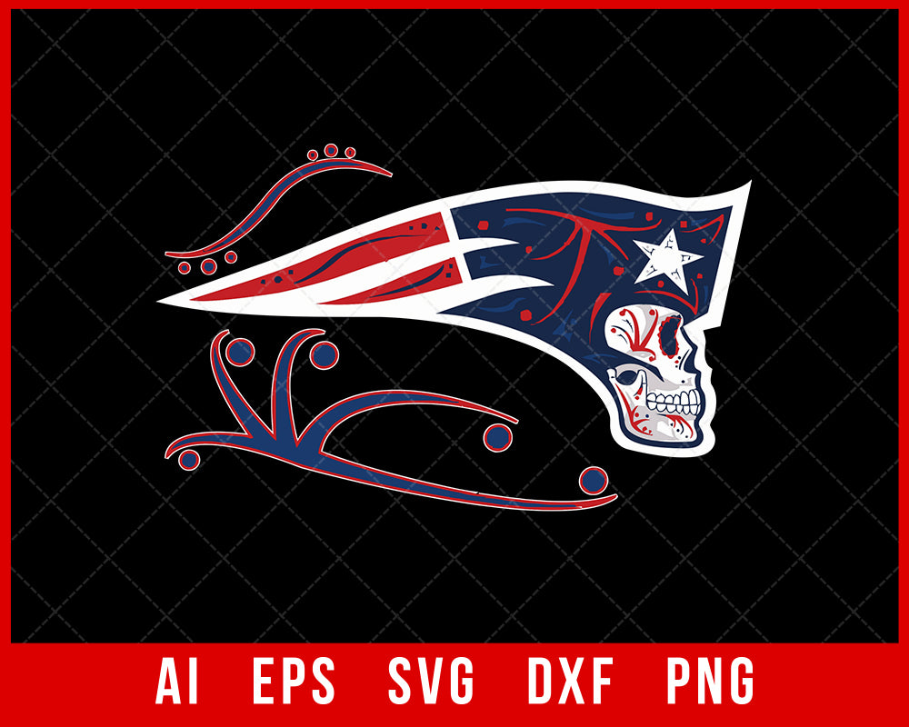 New England Patriots Logo Outline NFL SVG Cut File for Cricut Digital Download