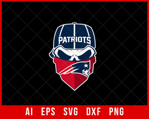 New England Patriots Logo Outline Silhouette NFL SVG Cut File for Cricut Digital Download