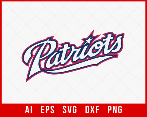 NFL Patriots Football Team Logo Art SVG Cut File for Cricut Digital Download