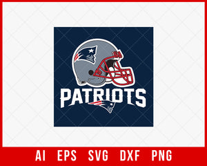  New England Patriots Helmet NFL SVG Cut File for Cricut Digital Download