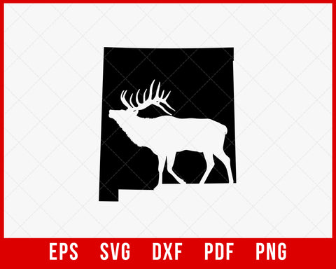 New Mexico Elk Hunter Gift SVG Cutting File Instant Download