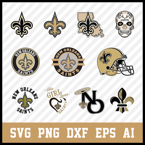 New Orleans Saints Svg Bundle, Saints Svg, New Orleans Saints Logo, Saints Clipart, Football SVG bundle, Svg File for cricut, Nfl Svg  • INSTANT Digital DOWNLOAD includes: 1 Zip and the following file formats: SVG, DXF, PNG, EPS, PDF  • Artwork files are perfect for printing, resizing, coloring and modifying with the appropriate software.