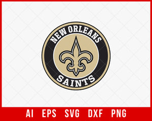 New Orleans Saints Sticker Clipart SVG Cut File for Cricut Digital Download