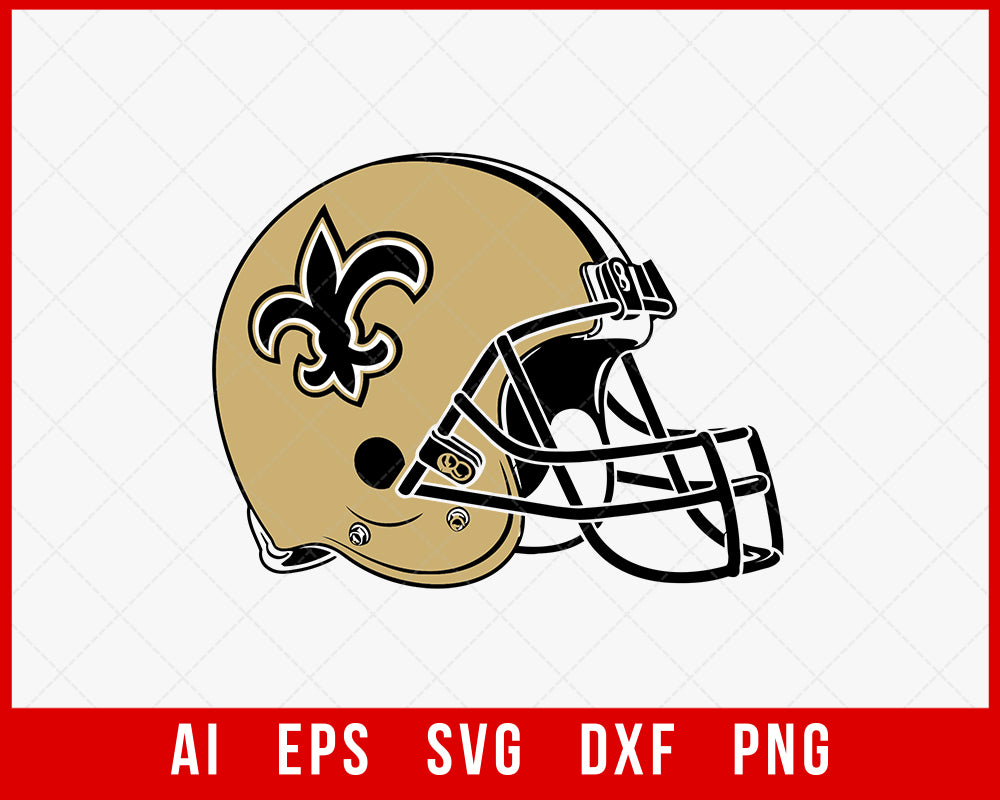 New Orleans Saints Helmet Clipart SVG