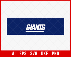 Giants Football New York Clipart NFL SVG Cut File for Cricut Digital Download