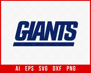 New York Giants Clipart NFL Silhouette SVG Cut File for Cricut Digital Download