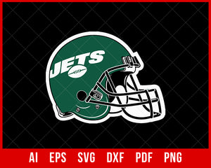 New York Jets Club Helmet Clipart SVG Cut File for Cricut Digital Download