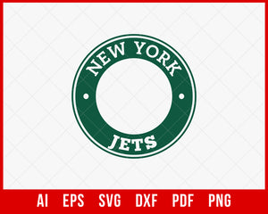 Jets Football Clipart Silhouette Cameo SVG Cut File for Cricut Digital Download