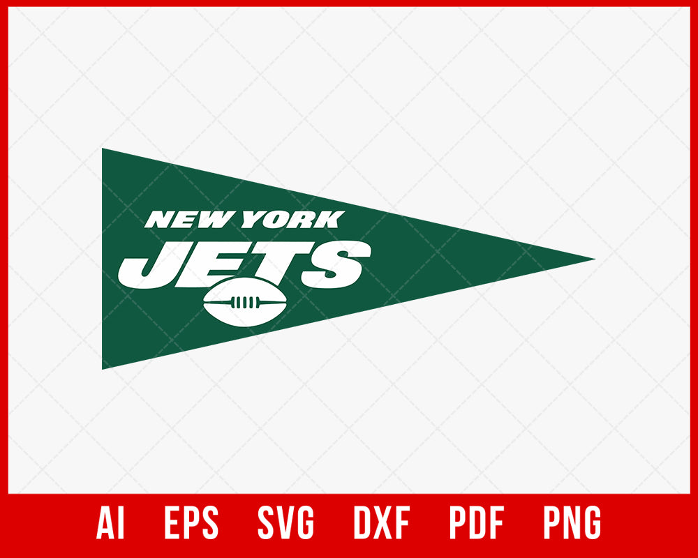 New York Jets Football Logo Silhouette SVG Cut File for Cricut Digital Download