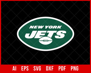 New York Jets NFL Team Logo Clipart SVG Cut File for Cricut Digital Download