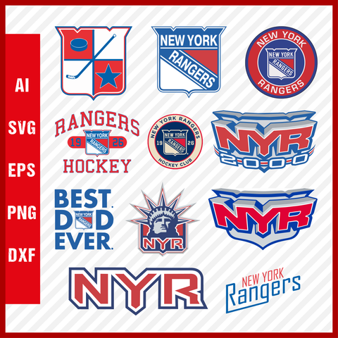 New York Rangers Svg NHL National Hockey League Team Svg Logo Clipart Bundle