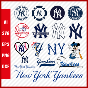 New York Yankees Mlb Svg Cut Files Baseball Clipart Bundle ...