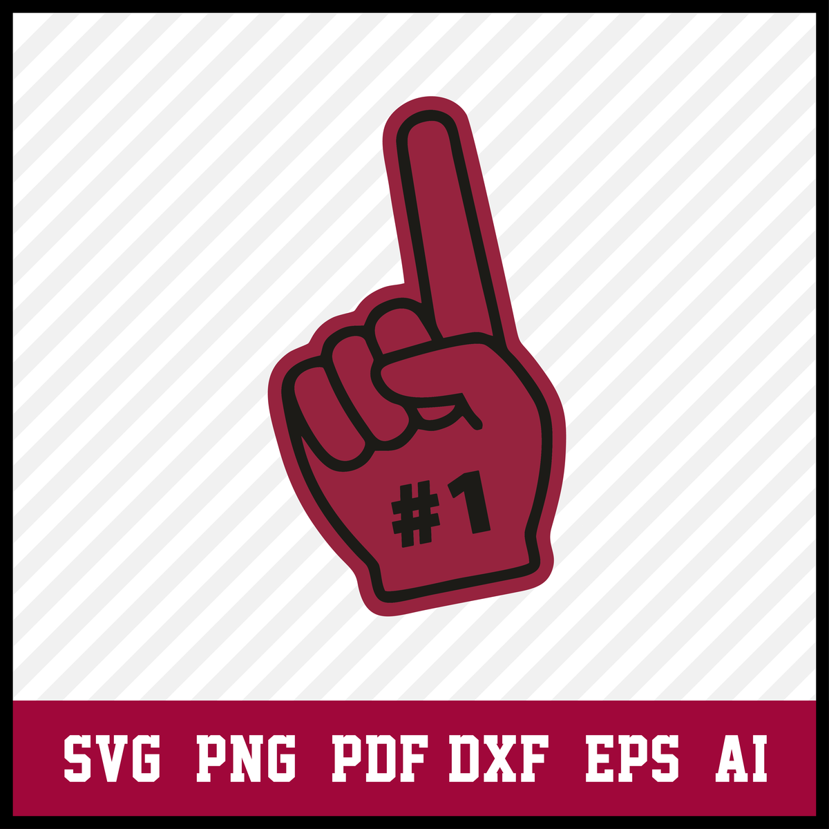 Number One Arizona Cardinals Foam Finger SVG | Creative Design Maker ...