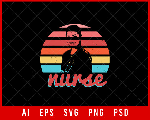 Nurse and Doctor Medical Editable T-shirt Design Digital Download File 