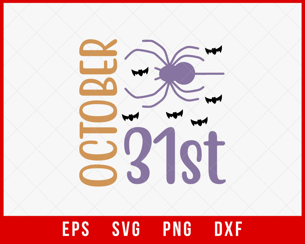 October 31st Witch Candy Ghost Halloween SVG Cutting File Digital Download