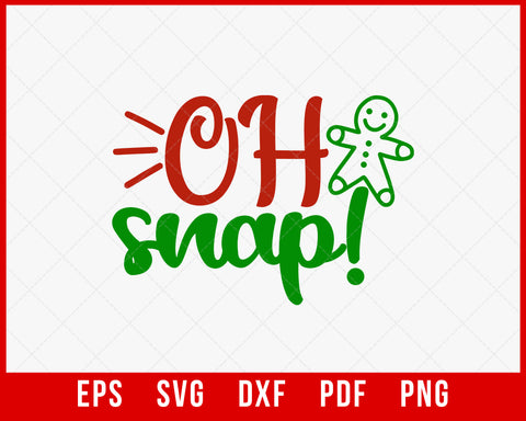 Oh Snap Funny Christmas Pajama Gift for Family SVG Cutting File Digital Download