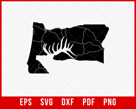 Oregon Elk Hunting Gift SVG Cutting File Instant Download