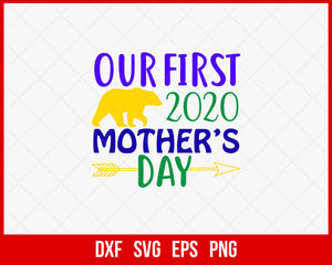 Our First 2020 Mother's Day Mardi Gras Carnival Clipart SVG Cut File for Cricut and Silhouette