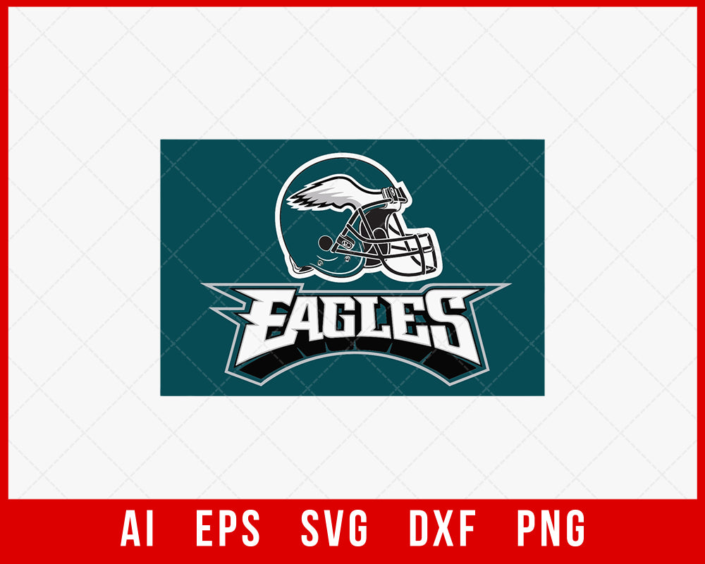 Philadelphia Eagles Clipart Silhouette NFL SVG Cut File for T-shirt Cricut Digital Download