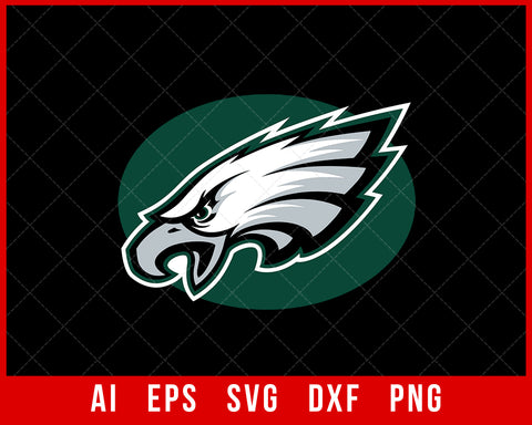 Philadelphia Eagles Logo Silhouette PNG NFL SVG Cut File for Cricut Digital Download
