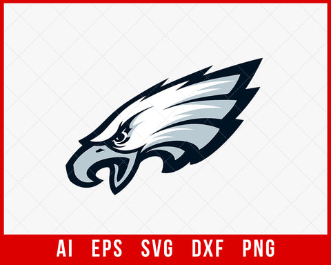 Eagles Football Logo Clipart SVG Decal NFL SVG Cut File for T-shirt Cricut Digital Download